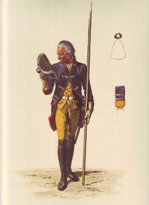 Prussian Infantry Regiment von Pannwitz No 10: picture by Adolph Menzel as part of his series of pictures ‘Die Armee Friedrichs des Grossen in ihrer Uniformierung’
