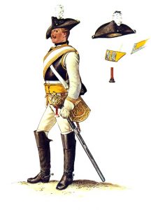 Prussian Kürassier-Regiment von Driesen No 7: picture by Adolph Menzel as part of his series of pictures ‘Die Armee Friedrichs des Grossen in ihrer Uniformierung’