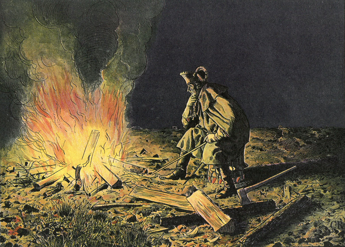 Frederick the Great in the camp at Leignitz 15th August 1760 before the battle in the Seven Years War: picture by Carl Röhling: click here to buy this picture