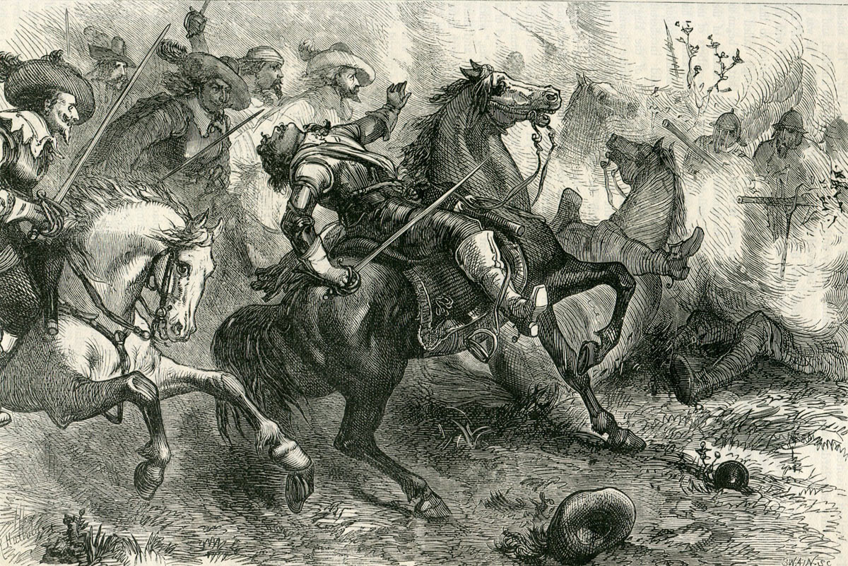 Death of Lucius Cary 2nd Viscount Falkland at the First Battle of Newbury 20th September 1643 in the English Civil War