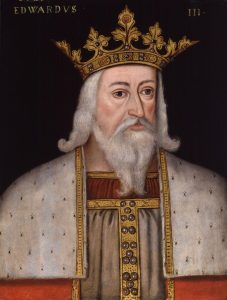 King Edward III of England victor at the Battle of Creçy on 26th August 1346 in the Hundred Years War