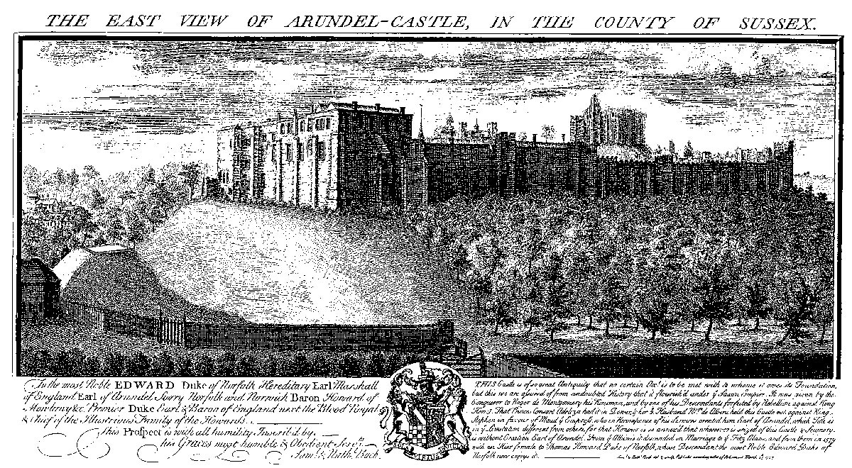 Arundel Castle; captured and re-captured during 1643 and 1644 by Royalist and Parliamentary forces in the English Civil War