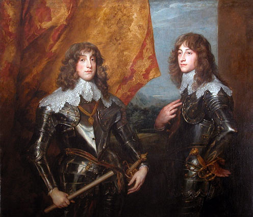 Prince Rupert (on the right) with his brother, Prince Karl Louis, the Elector Palatine: picture by Sir Anthony van Dyck