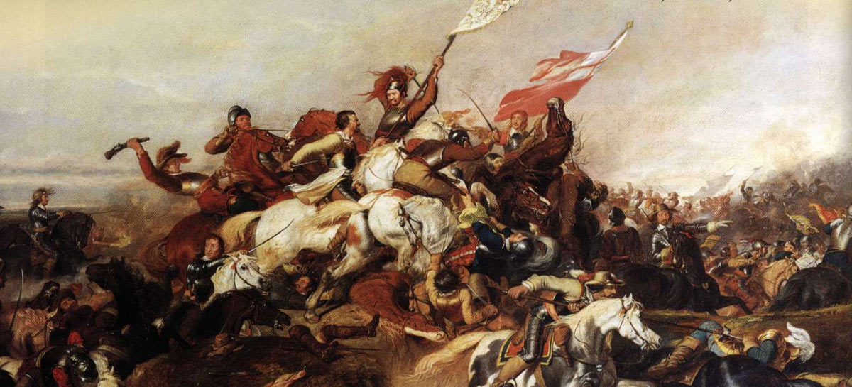 Battle of Marston Moor on 2nd July 1644 in the English Civil War