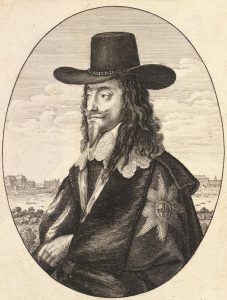 King Charles I: Second Battle of Newbury 27th October 1644 during the English Civil War: engraving by Wencelaus Hollar