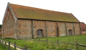 The 'Bloody Barn' sole remaining building from the Basing House Grange: Siege of Basing House 1642 to 1645 during the English Civil War