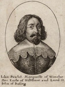 John Paulet 5th Marquess of Winchester the owner and defender of Basing House between 1642 and 1645 during the English Civil War: engraving by Wencelaus Hollar himself a member of the Basing House garrison