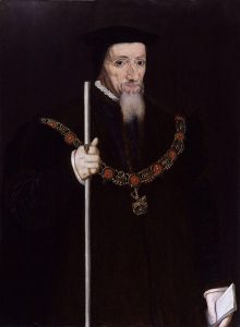 William Paulet 1st Marquess of Winchester and builder of Basing House holding the staff of officer of Lord High Treasurer