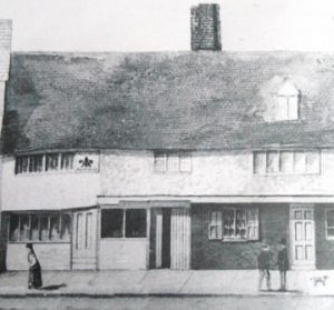 The Fleur de Lys Inn in Basingstoke quarters to Oliver Cromwell the night before the final assault on Basing House on 14th October 1645: Siege of Basing House during the English Civil War