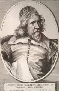 Inigo Jones the Architect and member of the Basing House garrison from 1643 to the Storming on 14th October 1645: Siege of Basing House 1642 to 1645 during the English Civil War: engraving by Hollar a fellow member of the garrison: click here to buy this picture