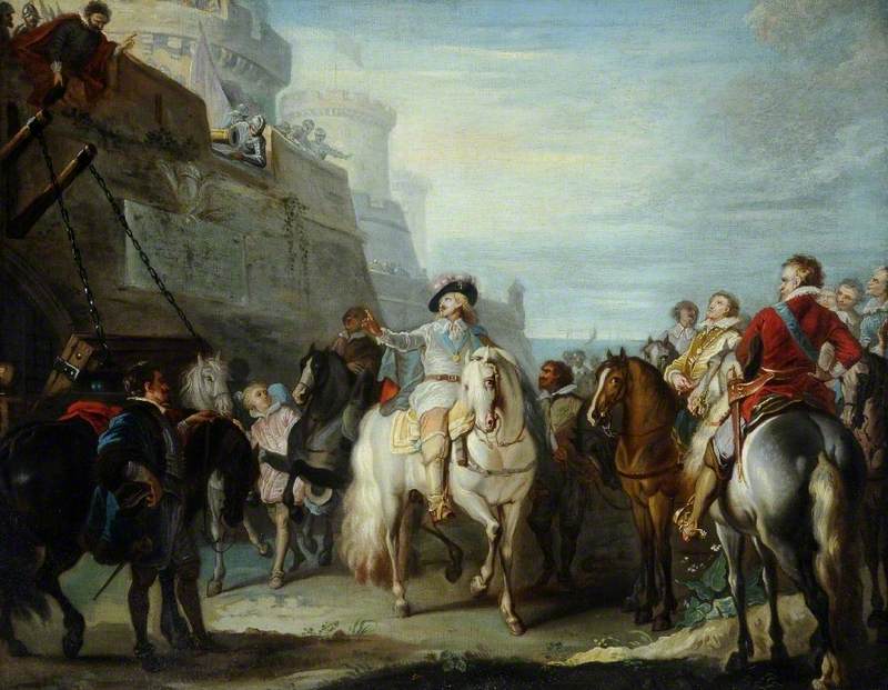 King Charles I refused entry to Beverley Gate Hull by Sir John Hotham on 29th April 1642 in the English Civil War