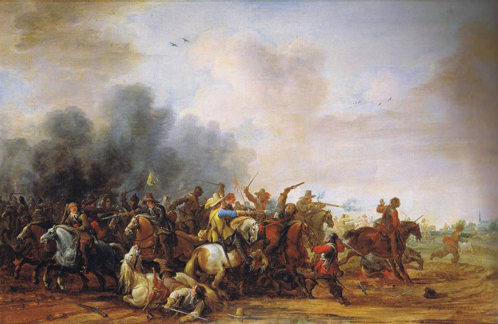 Battle of Adwalton Moor 30th June 1643 during the English Civil War: picture by Jean Moust
