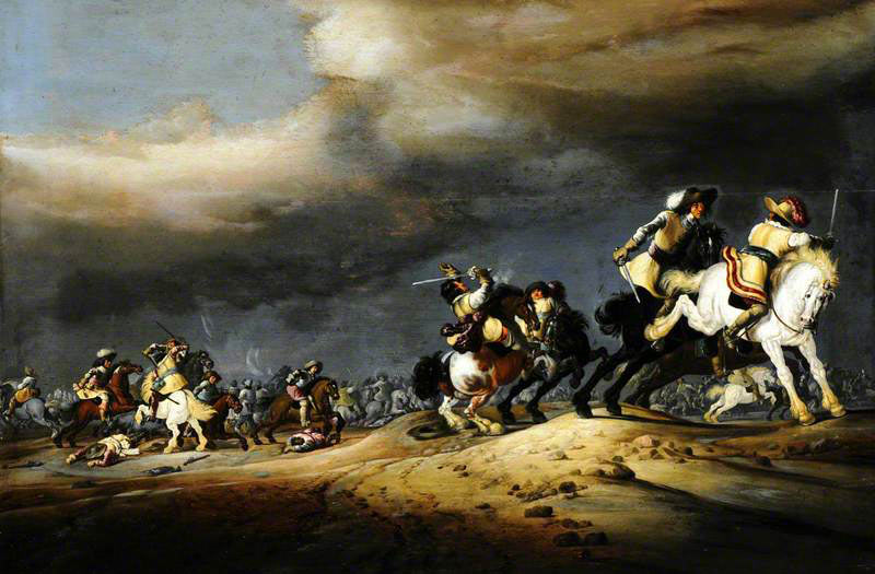 Battle of Seacroft Moor 30th March 1643 in the English Civil War: picture by Palamades Palamadesz: click here to buy a picture by this artist