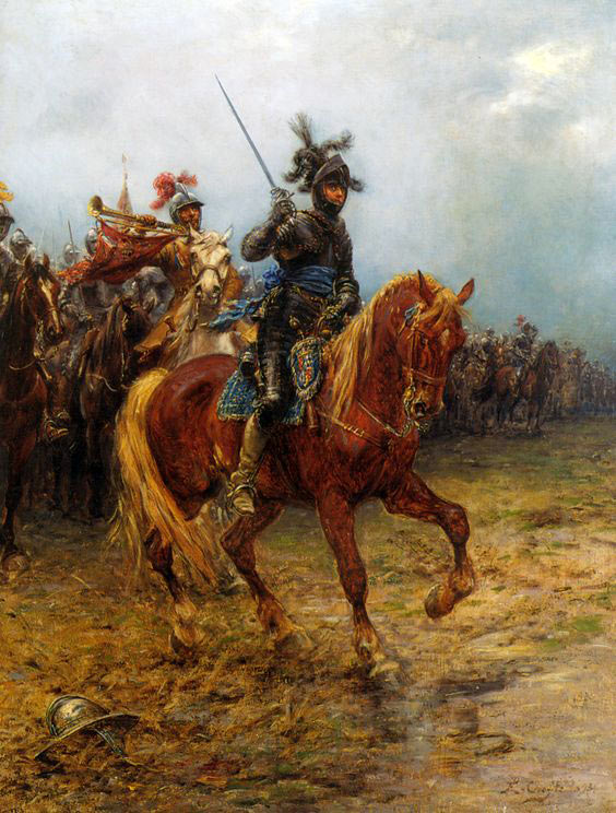 Prince Rupert: Battle of Chalgrove 18th June 1643 in the English Civil War: picture by Ernest Crofts