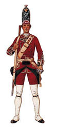 Grenadier HM 39th Foot: Battle of Plassey 23rd June 1757 in the Anglo-French Wars in India: picture by David Morier