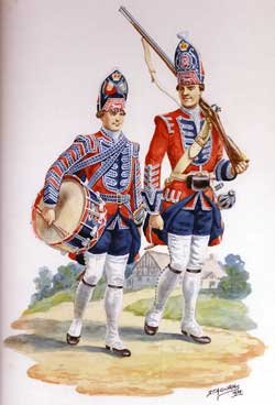 Grenadier and Drummer Barrell's King's Own Royal Regiment: Battle of Culloden 16th April 1746 in the Jacobite Rebellion