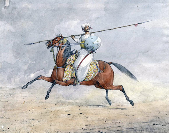 Mahratta horseman: Battle of Arni on 3rd December 1751 in the Anglo-French Wars in India (Second Carnatic War)