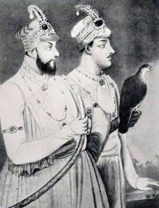 Mir Jafar Khan (left) and his son Mir Miran: Battle of Plassey 23rd June 1757 in the Anglo-French Wars in India