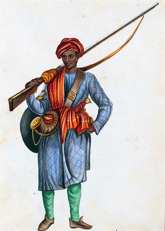 Mughal Infantryman: Battle of Kavripauk on 23rd February 1752 in the Anglo-French Wars in India (Second Carnatic War)
