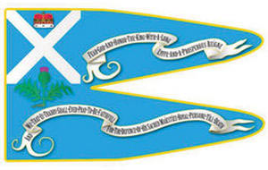 “The Standard of the Crafts within the Burgh” of Edinburgh, known colloquially as “The Blue Blanket”, carried in war by the tradesmen of Edinburgh, when led by their King: Battle of Flodden 9th September 1513