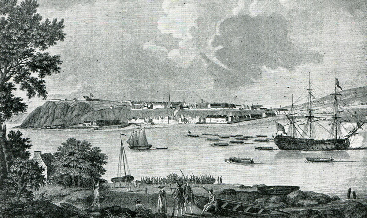City of Quebec during the battle: Battle of Quebec 13th September 1759 in the French and Indian War or the Seven Years War