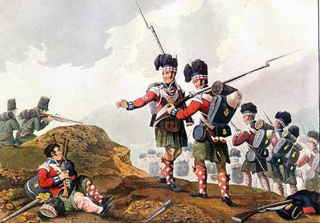 71st Highland Light Infantry and 60th Rifles at the Battle of Vimeiro on 21st August 1808 in the Peninsular War: buy this picture