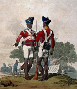 Sepoys of the Madras Army: Battle of Assaye on 23rd September 1803 during the Second Mahratta War in India: picture by Charles Hamilton Smith: buy this picture