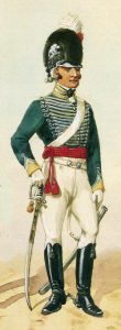 British 12th Light Dragoons: Battle of Salamanca on 22nd July 1812 during the Peninsular War: picture by Richard Simkin