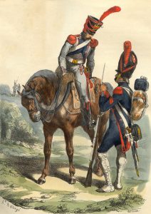 French Artillery and Train of the Imperial Guard: Battle of Fuentes de Oñoro 3rd to 5th May 1811 in the Peninsular War: picture by Hippolyte Belangé
