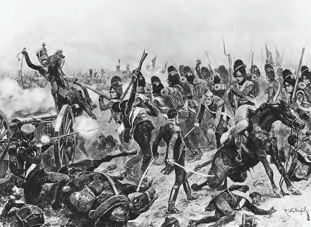 The attack of the British 3rd Division at the Battle of Salamanca on 22nd July 1812 during the Peninsular War: picture by Richard Caton Woodville: buy this picture