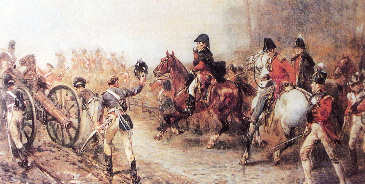 Duke of Wellington on the road to Quatre Bras on 16th June 1815