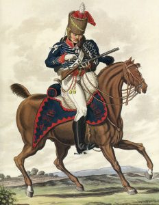 15th Light Dragoons (Hussars): Battle of Waterloo 18th June 1815: picture by Charles Hamilton Smith: buy this picture