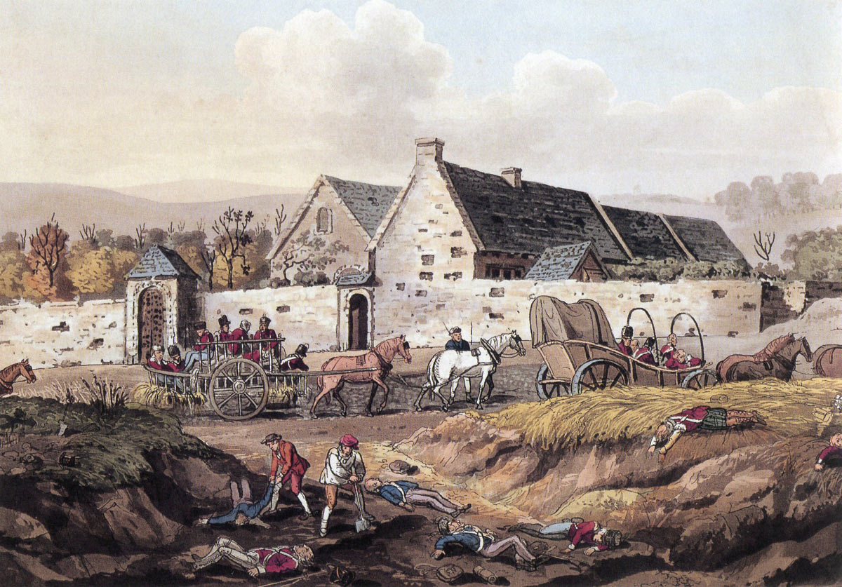 La Haye Sainte after the battle: defended by the King's German Legion at the Battle of Waterloo on 18th June 1815