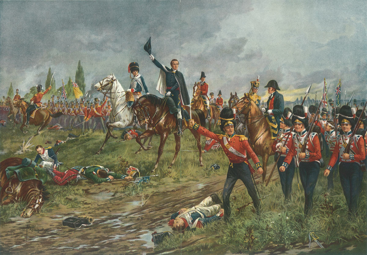 'The Whole Line Will Advance': the Duke of Wellington ordering the attack at the end of the Battle of Waterloo on 18th June 1815