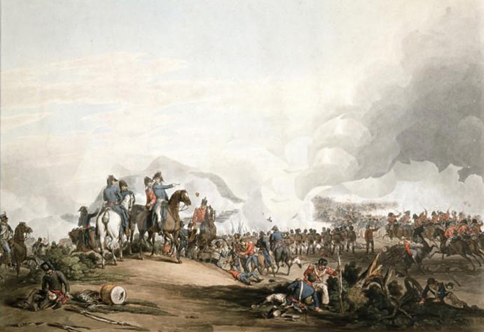 Battle of Salamanca on 22nd July 1812 during the Peninsular War: print by John Atkinson: buy this print