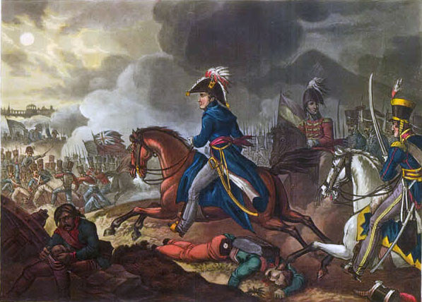 Wellington at the Battle of Salamanca on 22nd July 1812 during the Peninsular War: picture by William Heath: buy this picture