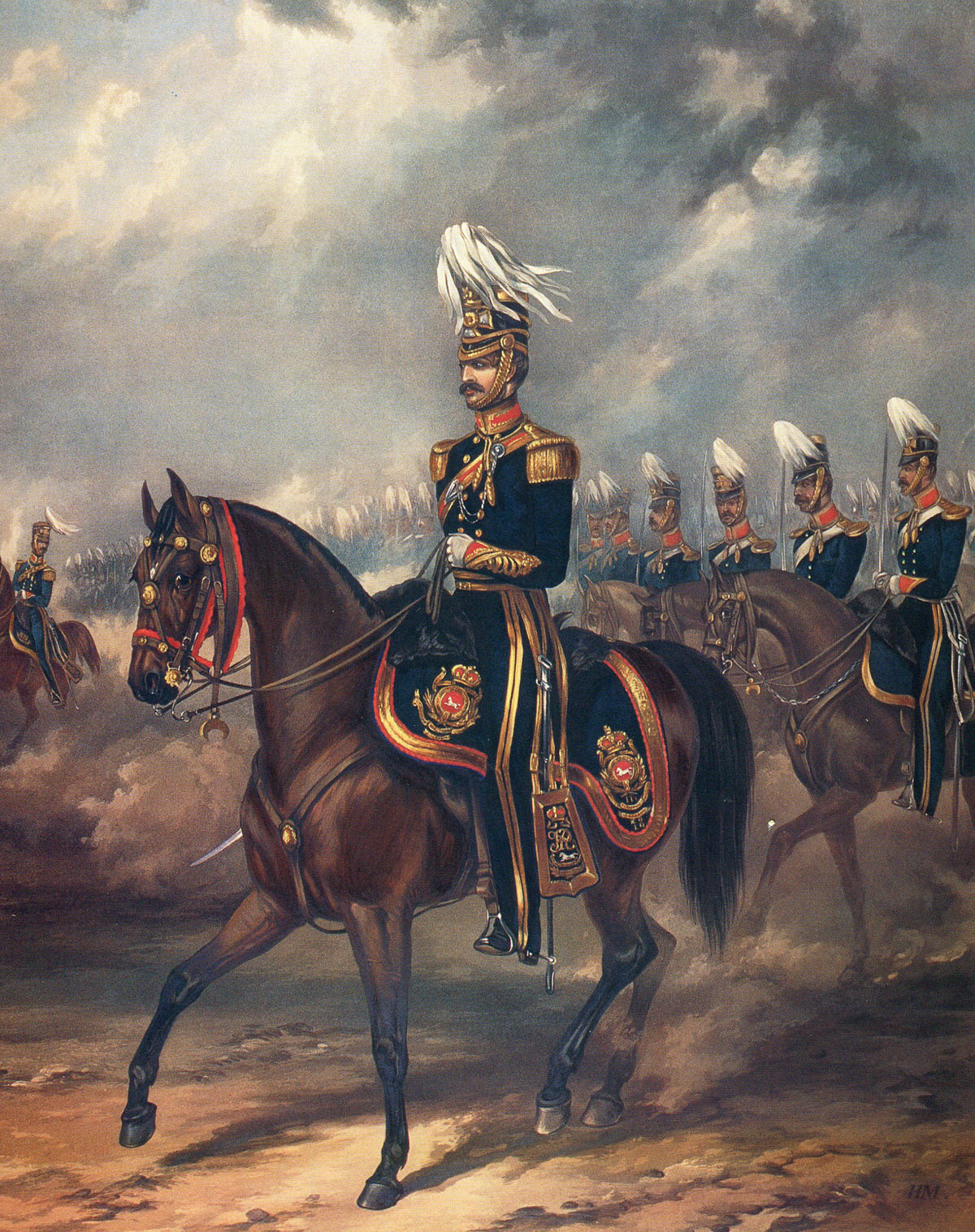 3rd King's Own Light Dragoons: Battle of Moodkee on 18th December 1845 during the First Sikh War: picture by Ackermann