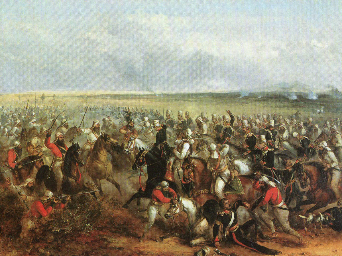 3rd King's Own Light Dragoons at the Battle of Chillianwallah on 13th January 1849 during the Second Sikh War