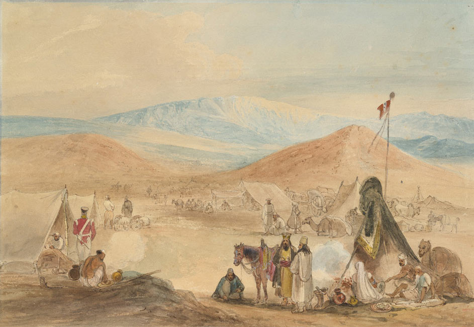 Camp at Dadur at the entrance to the Bolan Pass: Battle of Ghuznee on 23rd July 1839 in the First Afghan War