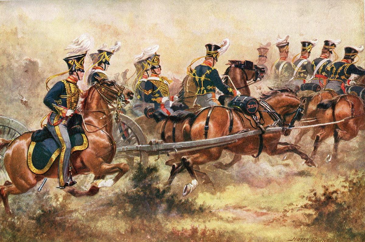 Royal Horse Artillery Battery: Battle of Kabul 1842 in the First Afghan War: picture by Harry Payne: buy this picture