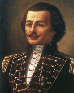 Casimir Pulaski, fatally wounded during the attack on Savannah on 9th October 1779 during the American Revolutionary War