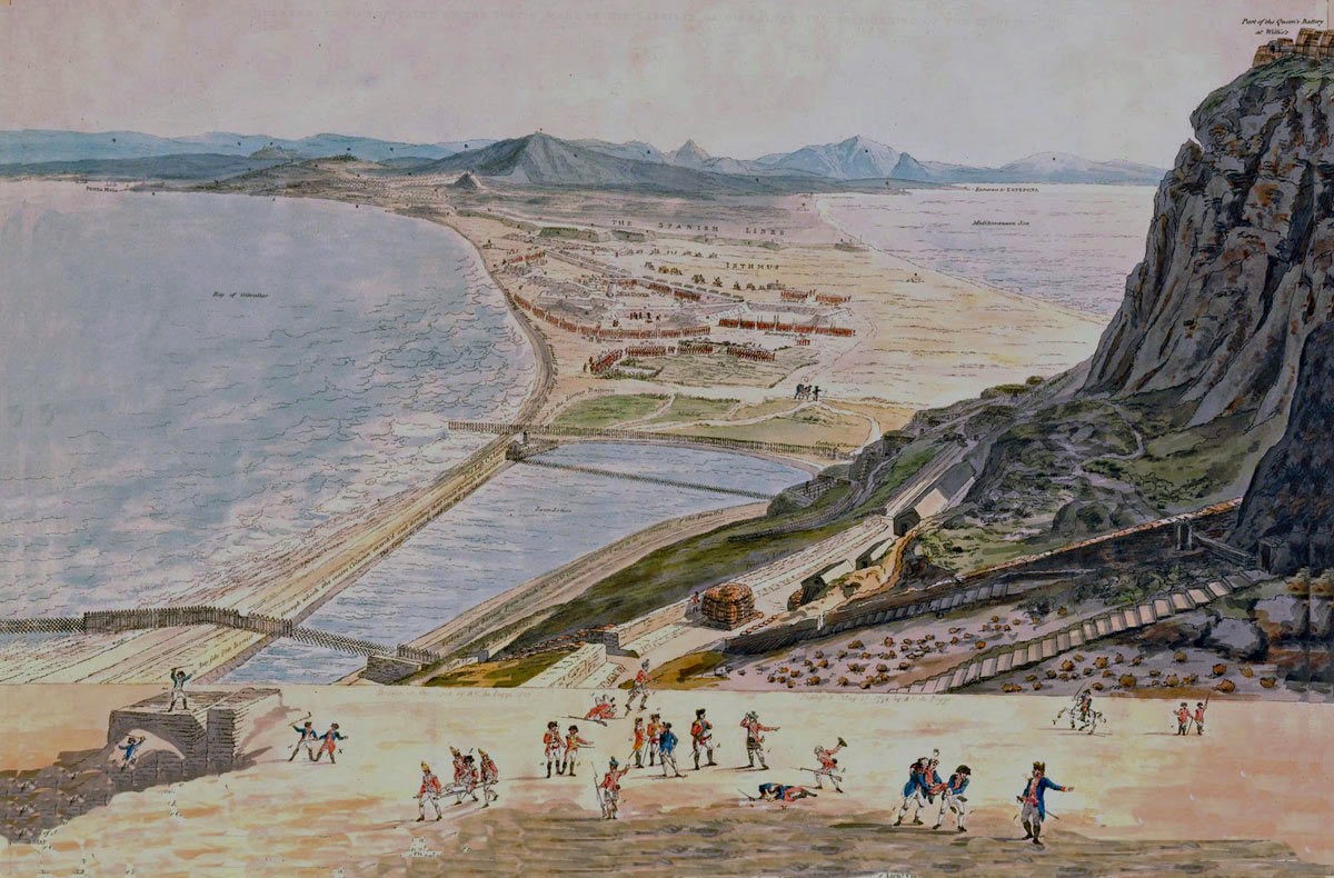 The British Sortie on 26th November 1781: the Great Siege of Gibraltar from 1779 to 1783 during the American Revolutionary War: picture by A.C Poggi