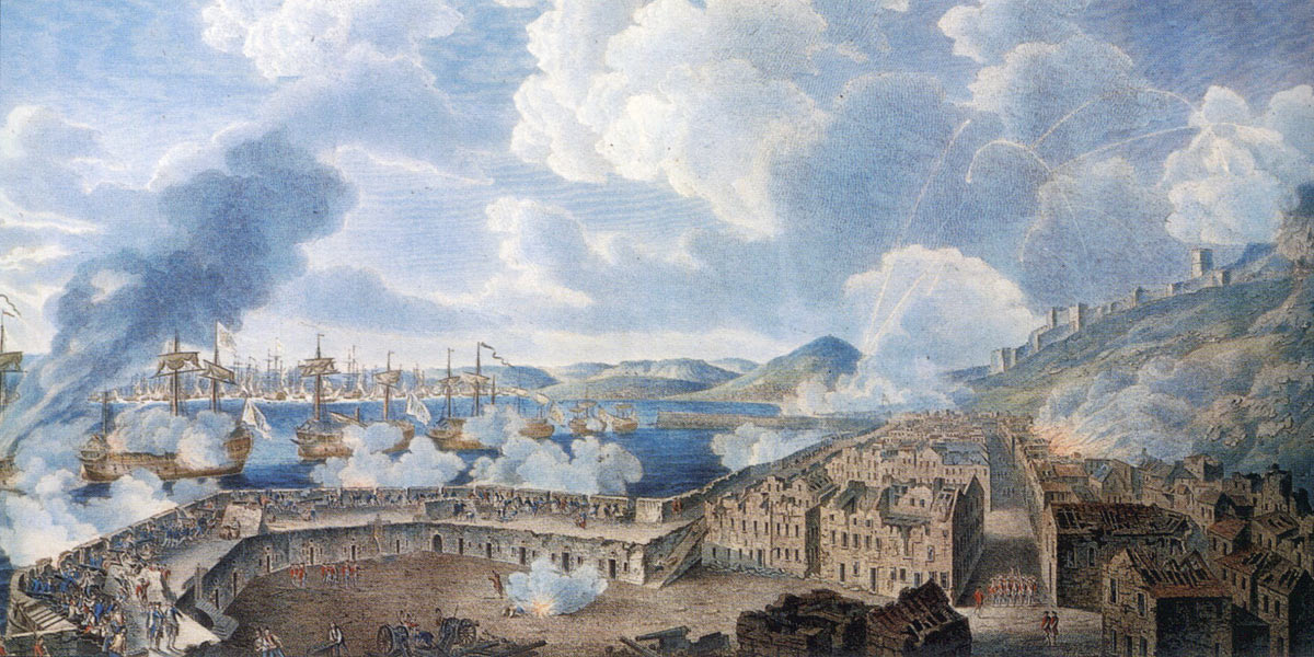 The defence of the King's Bastion against the bombardment from the Spanish Battering Ships on 13th September 1782: the Great Siege of Gibraltar from 1779 to 1783 during the American Revolutionary War