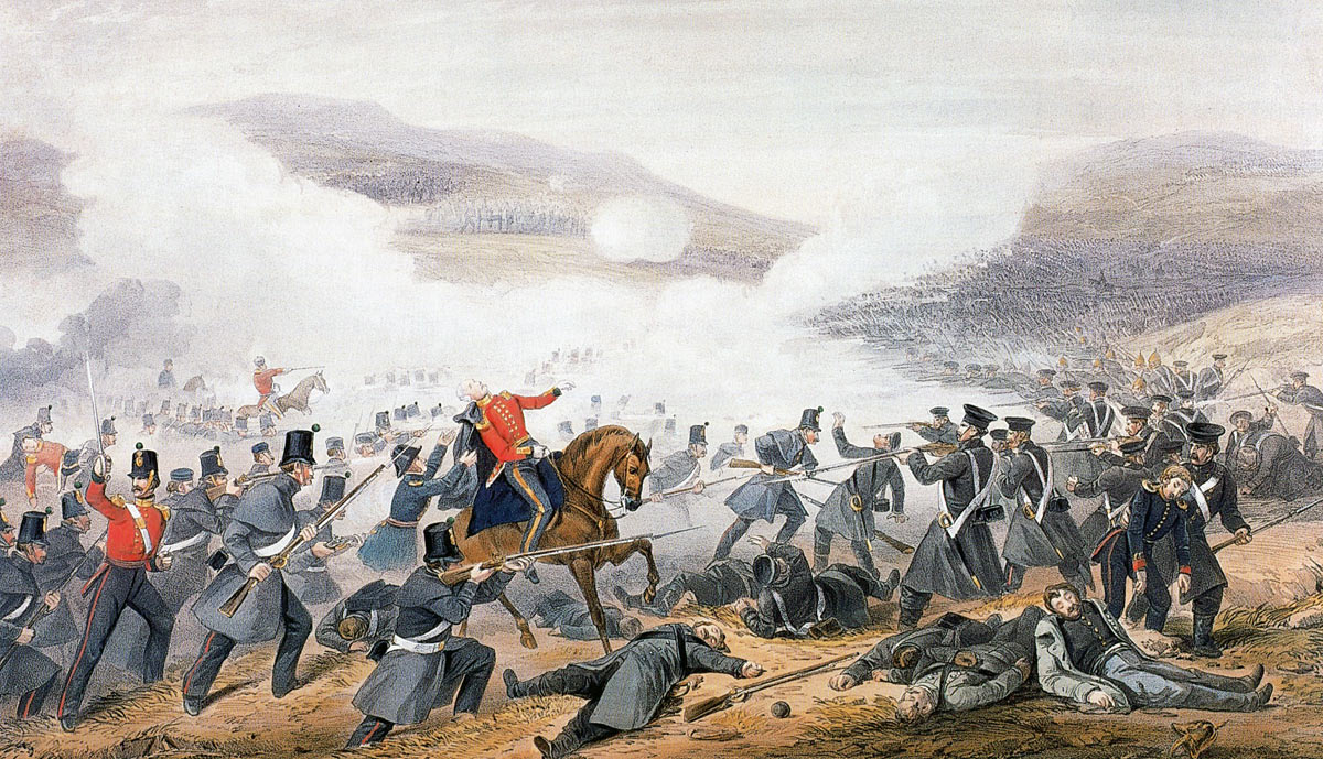 Death of General Sir George Cathcart at the Battle of Inkerman on 5th November 1854 in the Crimean War