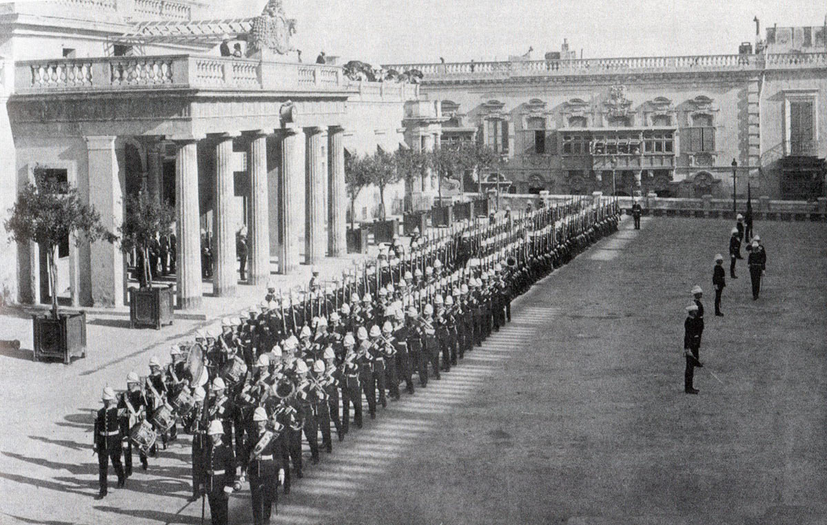 1st Lincolnshire Regiment in Malta before leaving for the Sudan: Battle of Atbara on 8th April 1898 in the Sudanese War