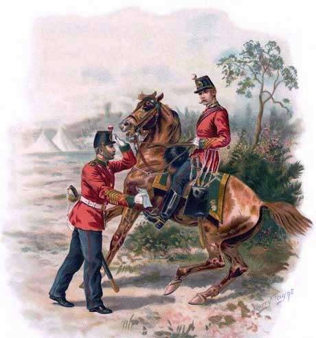 66th Regiment in England before leaving for India: Battle of Maiwand on 26th July 1880 in the Second Afghan War: picture by Harry Payne