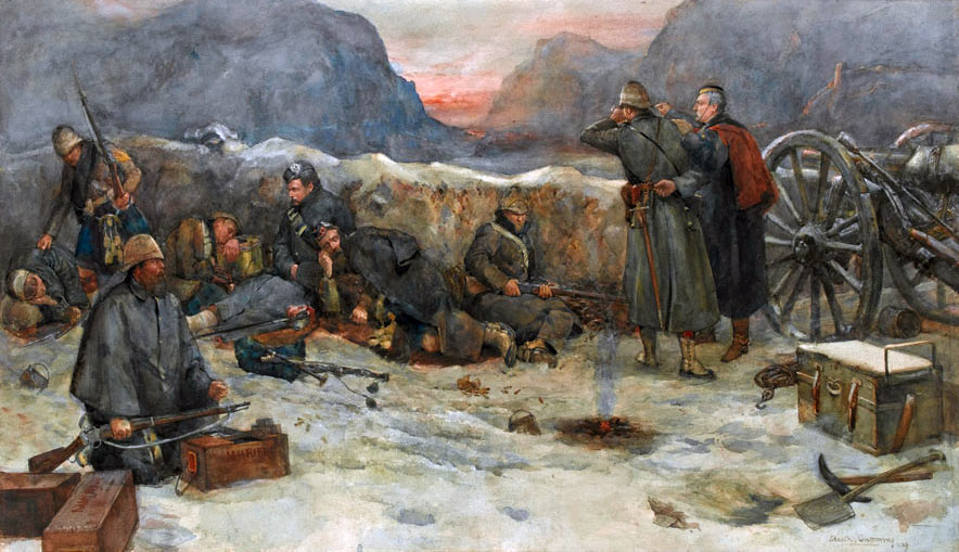 92nd Highlanders in the lines at the Sherpur Cantonment: Battle of Kabul December 1879 in the Second Afghan War: picture by Skeoch Cumming