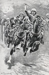 Lieutenant McLaine bringing out the guns at the Battle of Maiwand on 26th July 1880 in the Second Afghan War