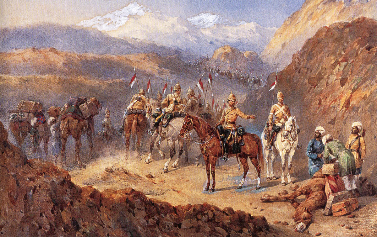 Robert's army on the march from Kabul to Kandahar: Battle of Kandahar on 1st September 1880 in the Second Afghan War: picture by Orlando Norie