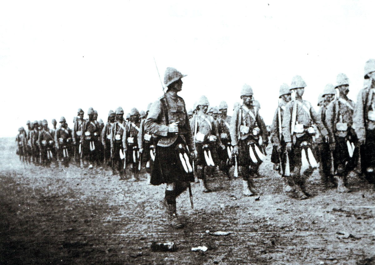 Captain McLean's company of Queen's Own Cameron Highlanders: Battle of Atbara on 8th April 1898 in the Sudanese War